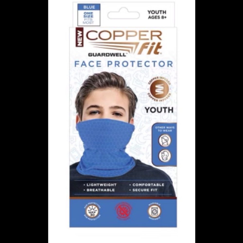 Copper Fit Blue Face Covering NIB